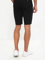 Threadbare Black Regular Fit 100% Cotton Chino Shorts - Image 2 of 4