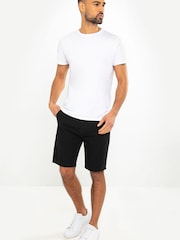 Threadbare Black Regular Fit 100% Cotton Chino Shorts - Image 3 of 4