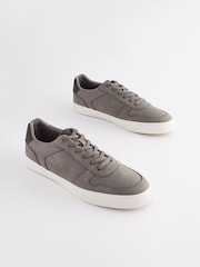 Grey Lace-Up Low Trainers - Image 1 of 5