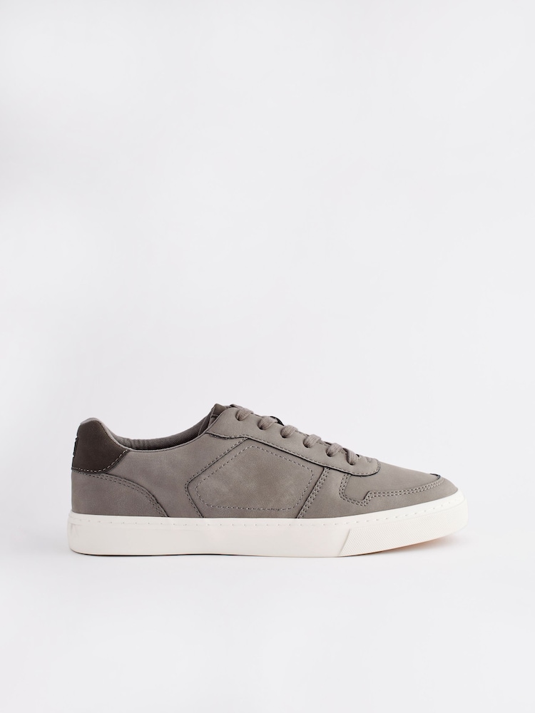 Grey Lace-Up Low Trainers - Image 2 of 5