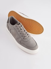 Grey Lace-Up Low Trainers - Image 4 of 5