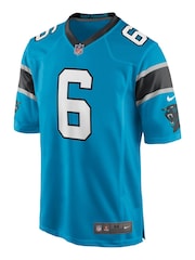 Nike Blue Carolina Panthers Game Alternate Jersey - Baker Mayfield - Image 2 of 3