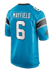 Nike Blue Carolina Panthers Game Alternate Jersey - Baker Mayfield - Image 3 of 3