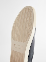 Navy Blue Leather Trainers - Image 6 of 6