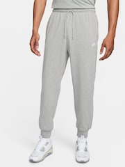 Nike Dark Grey Club Fleece Knit 100% Cotton Joggers - Image 1 of 5
