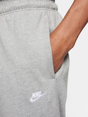 Nike Dark Grey Club Fleece Knit 100% Cotton Joggers - Image 3 of 5