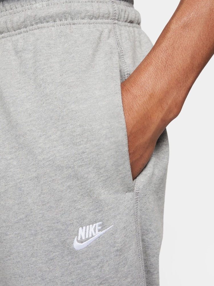 Nike Dark Grey Club Fleece Knit 100% Cotton Joggers - Image 3 of 5