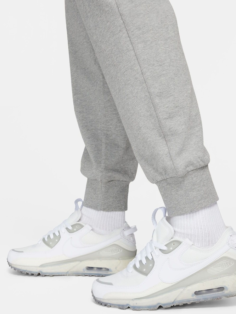 Nike Dark Grey Club Fleece Knit 100% Cotton Joggers - Image 5 of 5