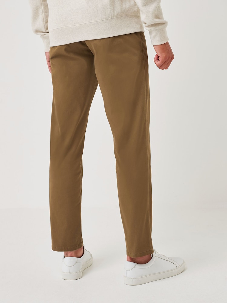 Tan Brown Straight Fit Stretch Chinos Trousers - Image 2 of 5
