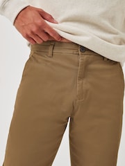 Tan Brown Straight Fit Stretch Chinos Trousers - Image 3 of 5