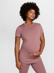 Braun - Nike Umstandsmode One Kurzärmeliges Top - Bild 2 von 9