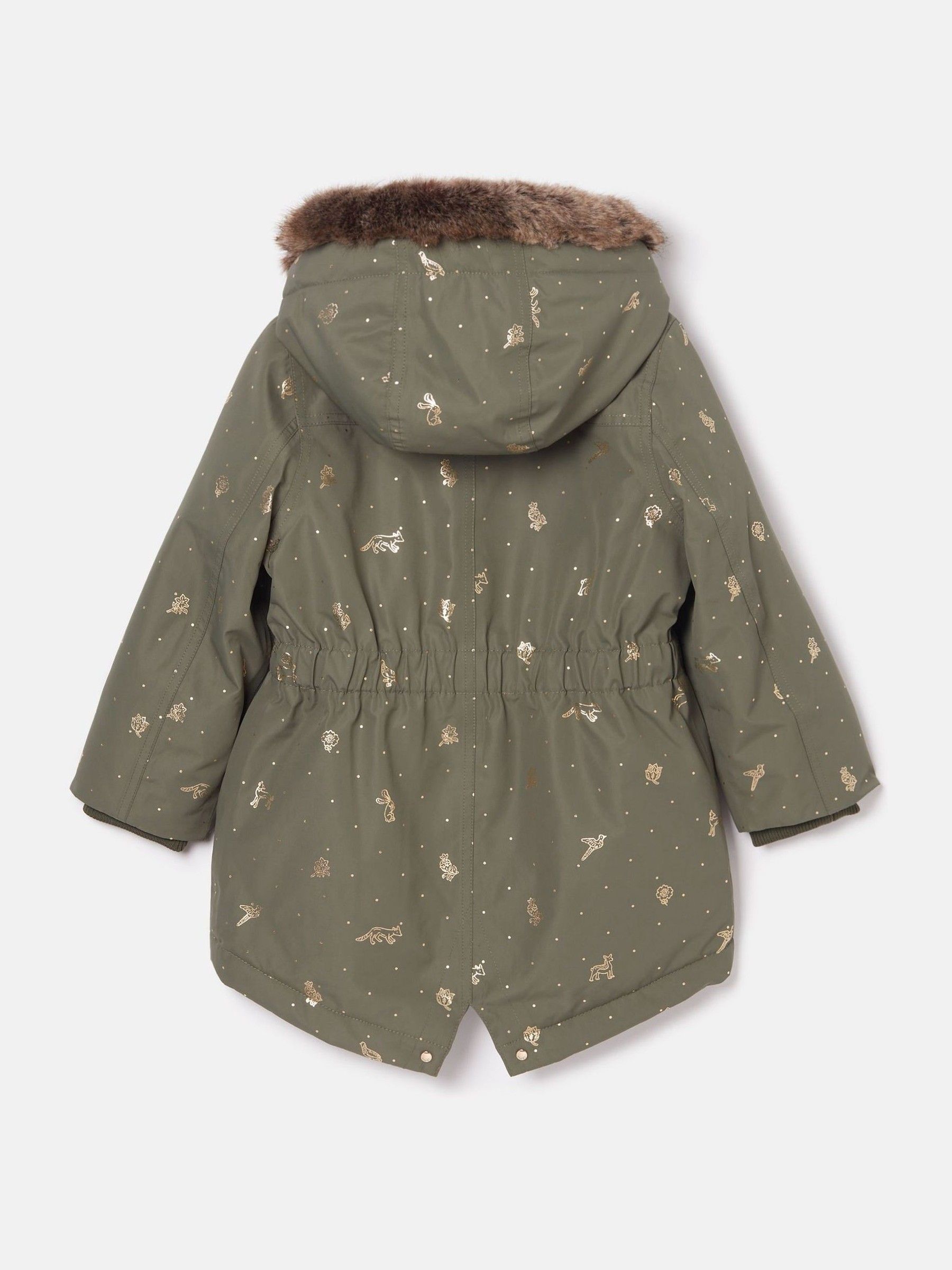 Joules storm print parka top