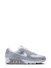 Nike Light Grey Air Max 90 Trainers - Image 1 of 10