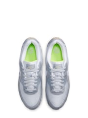 Nike Light Grey Air Max 90 Trainers - Image 6 of 10