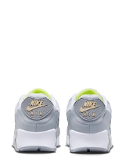 Nike Light Grey Air Max 90 Trainers - Image 7 of 10