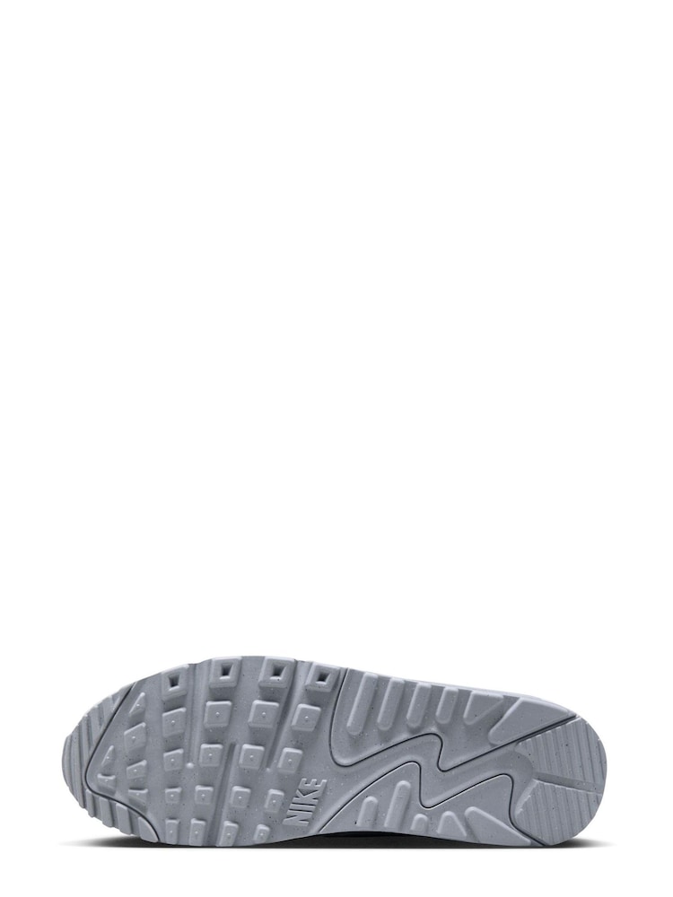 Nike Light Grey Air Max 90 Trainers - Image 8 of 10