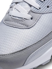 Nike Light Grey Air Max 90 Trainers - Image 9 of 10