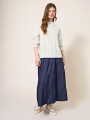 White Stuff Cable Yoke Jumper - Image 1 of 6