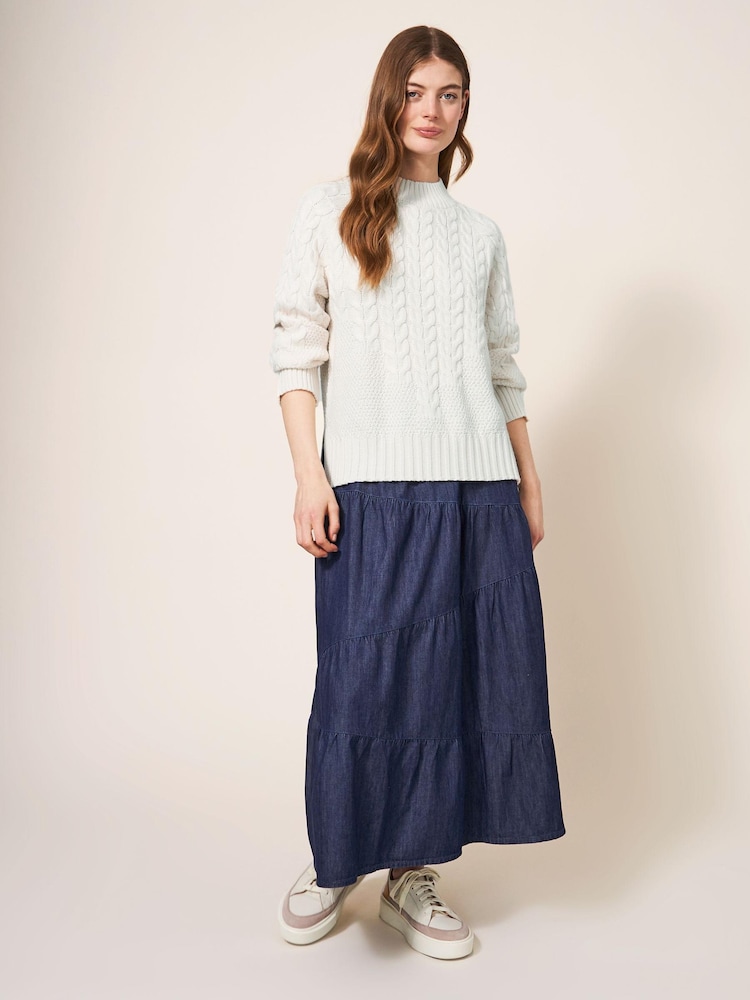 White Stuff Cable Yoke Jumper - Image 1 of 6