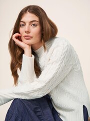 White Stuff Cable Yoke Jumper - Image 3 of 6