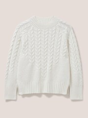 White Stuff Cable Yoke Jumper - Image 5 of 6