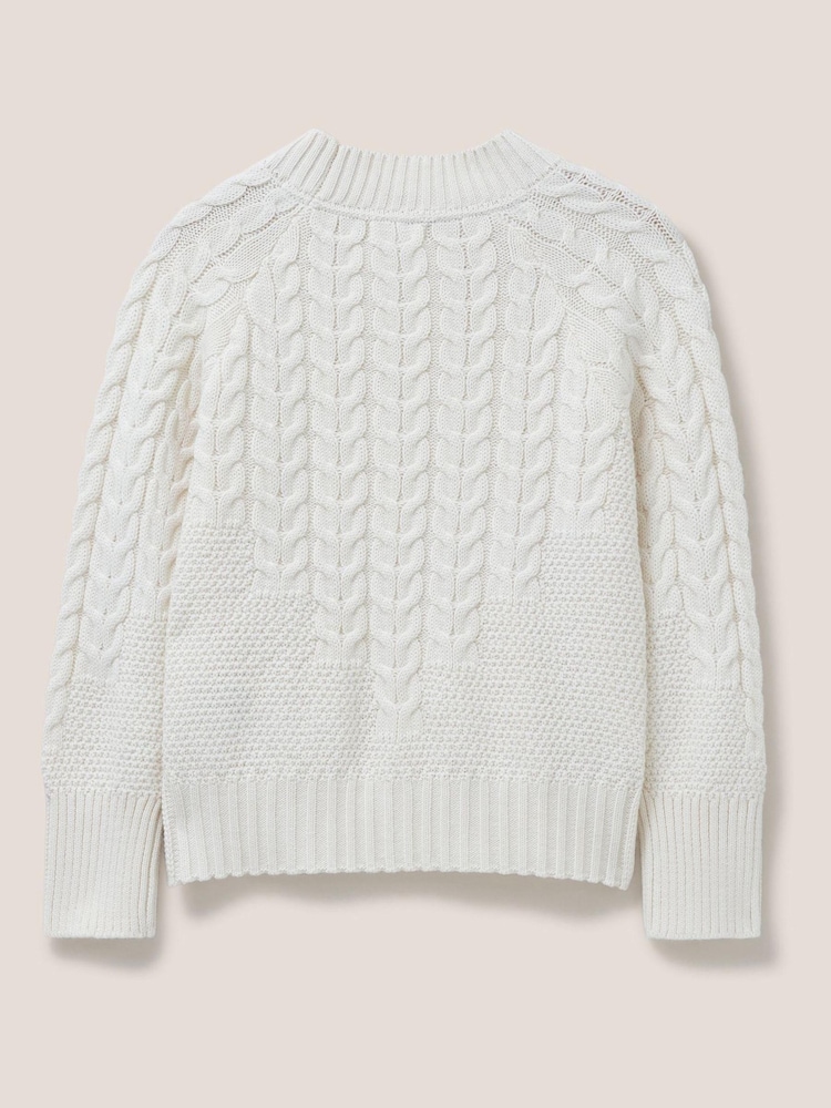 White Stuff Cable Yoke Jumper - Image 6 of 6