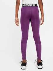 Nike Purple Dri-FIT High Waisted Pro Leggings - Image 2 of 3