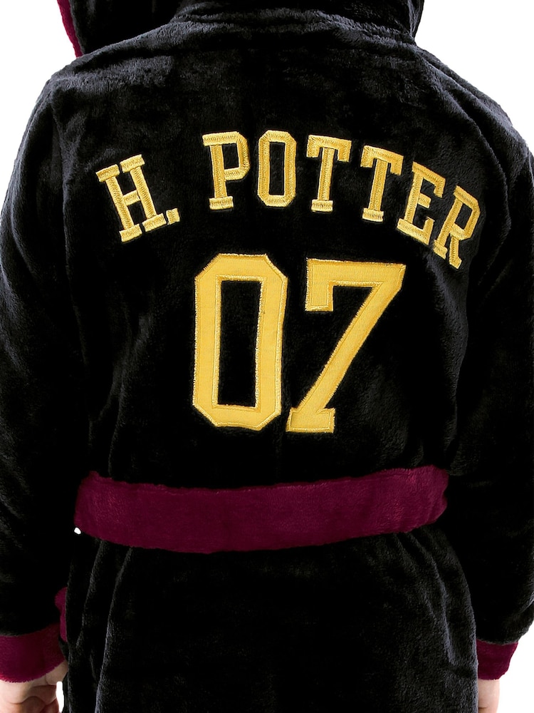 Character Black Harry Potter Dressing Gown with Hood - Image 12 of 13