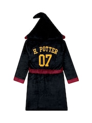 Character Black Harry Potter Dressing Gown with Hood - Image 2 of 13