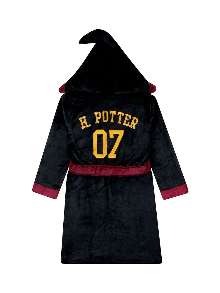 Character Black Harry Potter Dressing Gown with Hood - Image 2 of 13