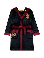 Character Black Harry Potter Dressing Gown with Hood - Image 3 of 13