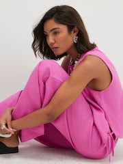 River Island Pink Linen Blend Tank Top - Image 4 of 4