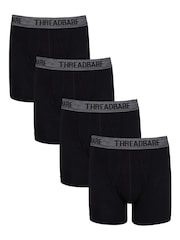 Threadbare Black A-Front Trunks 4 Packs - Image 1 of 3