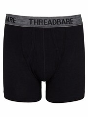 Threadbare Black A-Front Trunks 4 Packs - Image 2 of 3
