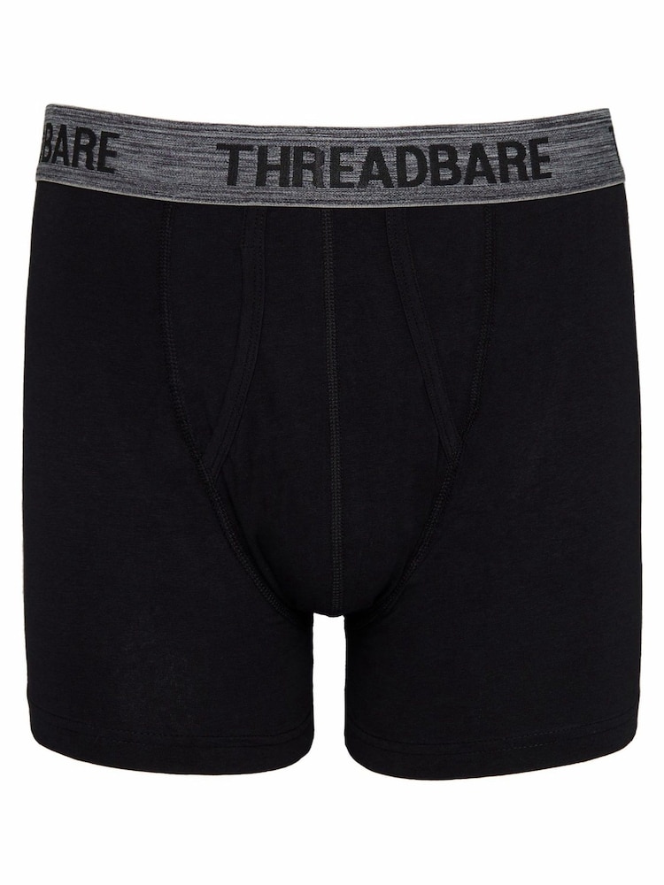 Threadbare Black A-Front Trunks 4 Packs - Image 2 of 3