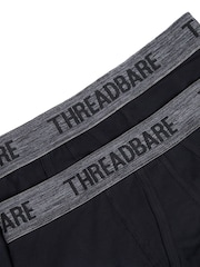 Threadbare Black A-Front Trunks 4 Packs - Image 3 of 3