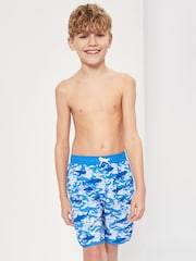 Harry Bear Blue Boys Camo Swim Shorts - Image 1 of 4