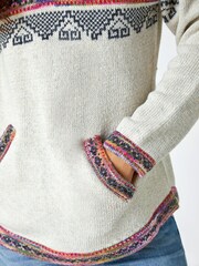 Roman White Nordic Print Pocket Hoodie - Image 5 of 5