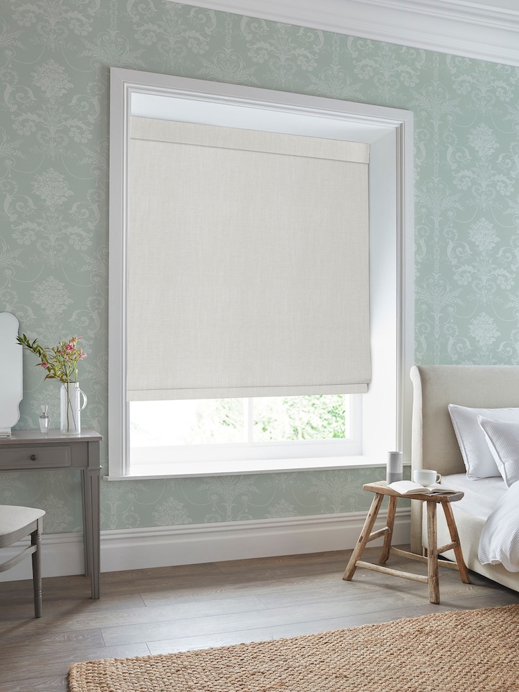 Laura Ashley Grey Swanson Made to Measure Roman Blind - Image 1 of 6