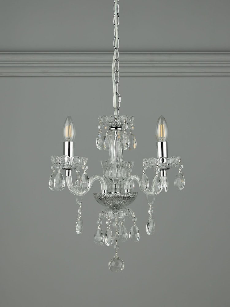 Laura Ashley Chrome Harriet Crystal 3 Light Light - Image 1 of 3