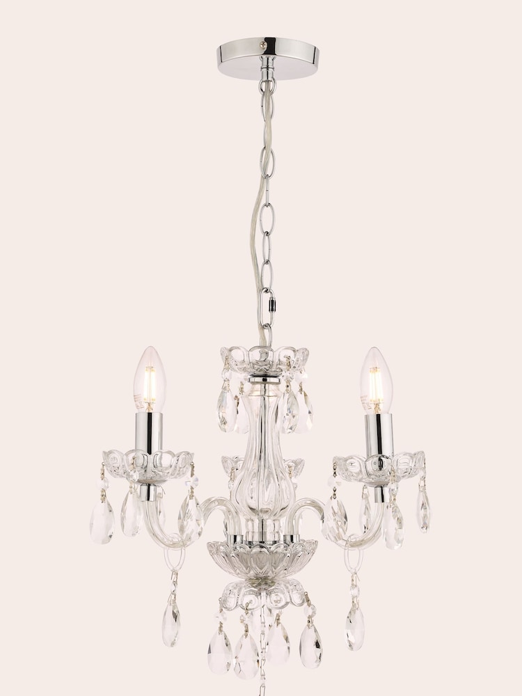 Laura Ashley Chrome Harriet Crystal 3 Light Light - Image 3 of 3