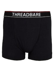 Threadbare Black Chrome Dark Black Hipster Boxers 3 Pack - Image 3 of 6