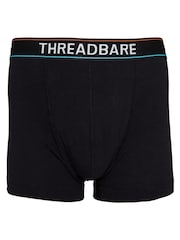 Threadbare Black Chrome Dark Black Hipster Boxers 3 Pack - Image 4 of 6