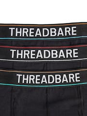 Threadbare Black Chrome Dark Black Hipster Boxers 3 Pack - Image 6 of 6