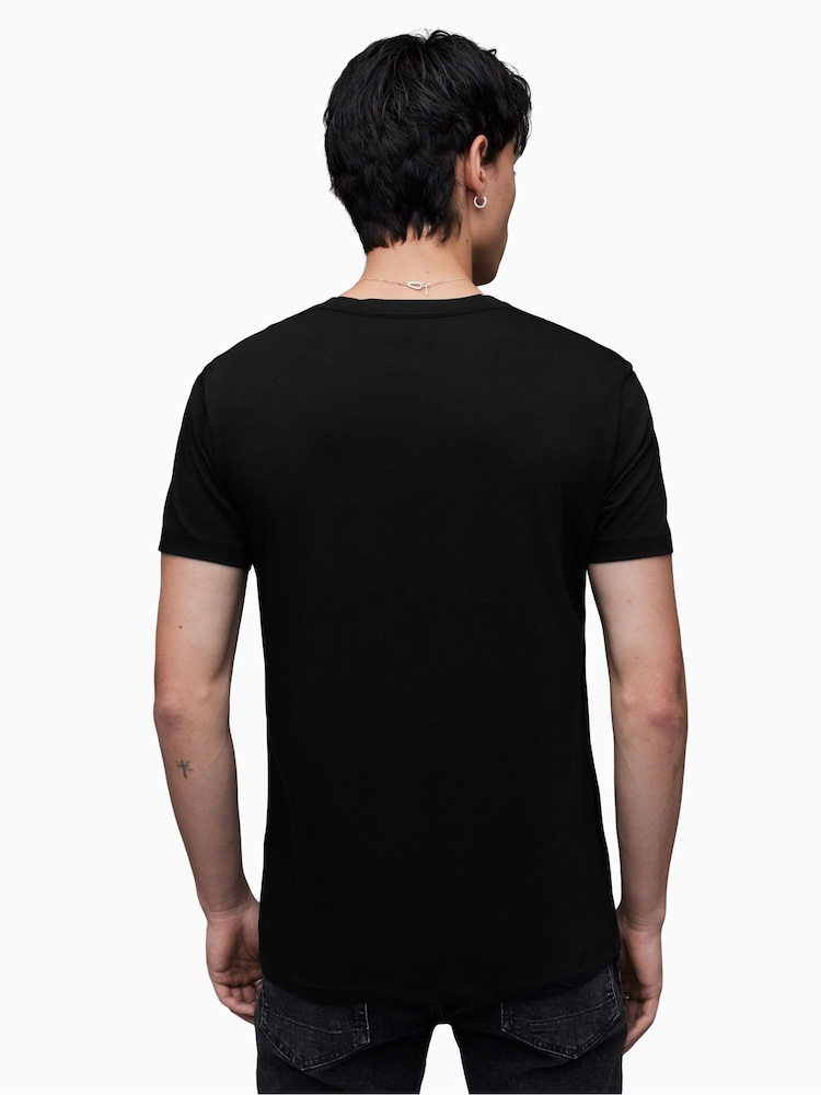 AllSaints Black Tonic Crew T-Shirt - Image 2 of 5 AllSaints Black Tonic Crew T-Shirt - Image 2 of 5