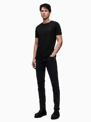 أسود - تيشرت تونك بحافة رقبة مستديرة Allsaints - Image 3 of 5