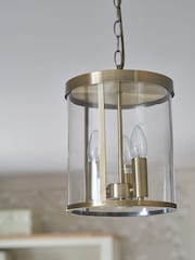 Laura Ashley Brass Selbourne 3 Light Lantern Ceiling Light - Image 1 of 4