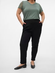 VERO MODA Black Curve Slim High Waisted Trousers - Image 1 of 5