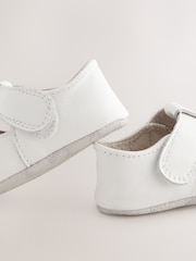 White Baby Leather T-Bar Shoes (0-24mths) - Image 4 of 6