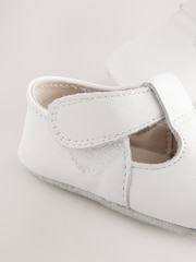 White Baby Leather T-Bar Shoes (0-24mths) - Image 6 of 6